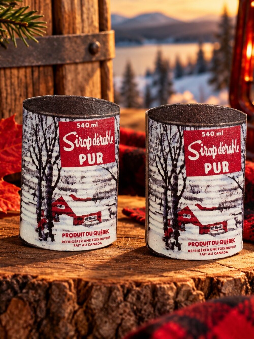Quebec Maple Syrup Can Earrings – Sirop d’Érable Pur Novelty Studs
